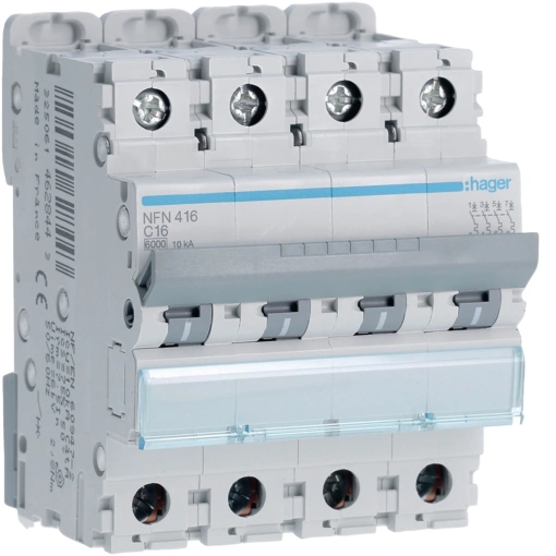 Disjuntor 4P 16A C 610kA 4M