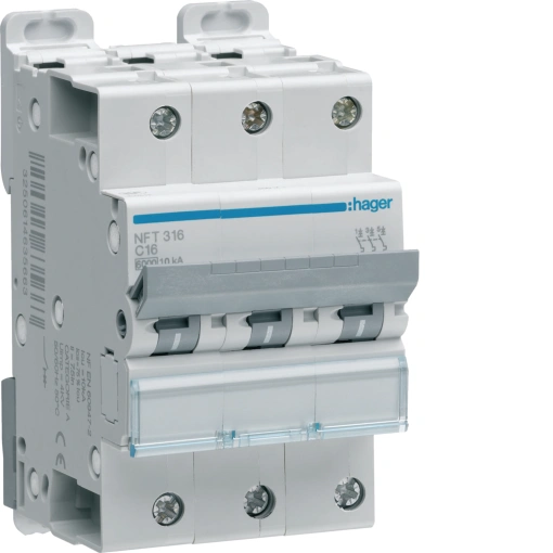 Disjuntor 3P 16A C 610KA 3M