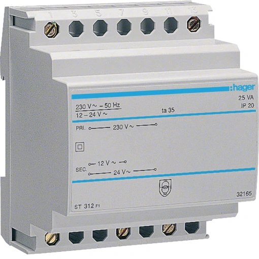 Transf. segurança 230V12-24V 25VA 4M