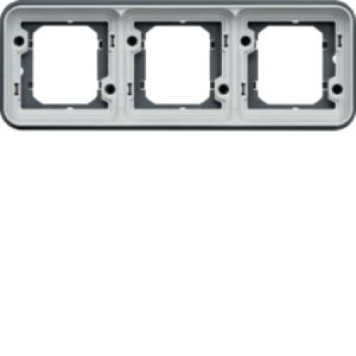 cubyko  Quadro x3 horizontal cinzento
