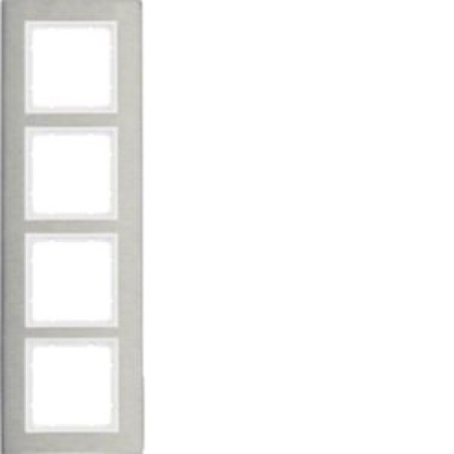 B7  quadro x4 vert Inoxbranco mate