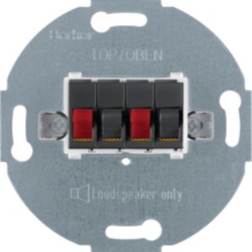 Tomada altifalante dupla antracite