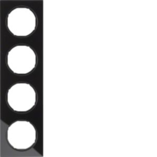 R3  quadro x4 Vidro preto
