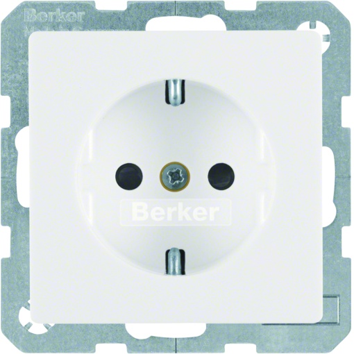 Tomada SCHUKO com proteção contra contato aumentada Q.1Q.3 branco polar.
