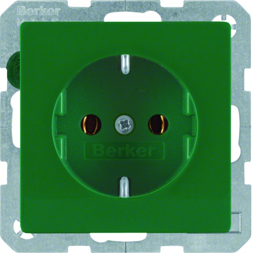 Q.x - tomada Schuko, verde
