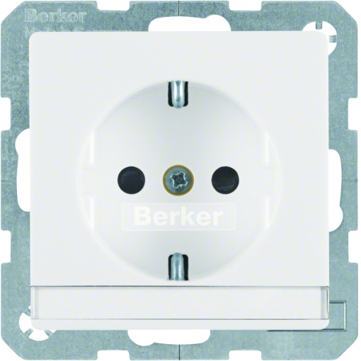 Q.x - Schuko p.-etiq. obtur, branco