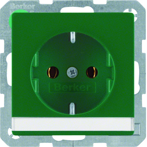 Q.x - tomada Schuko p-etiq., verde