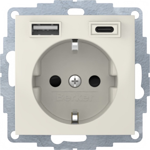 S.1B.x - Schuko c USB AC, creme