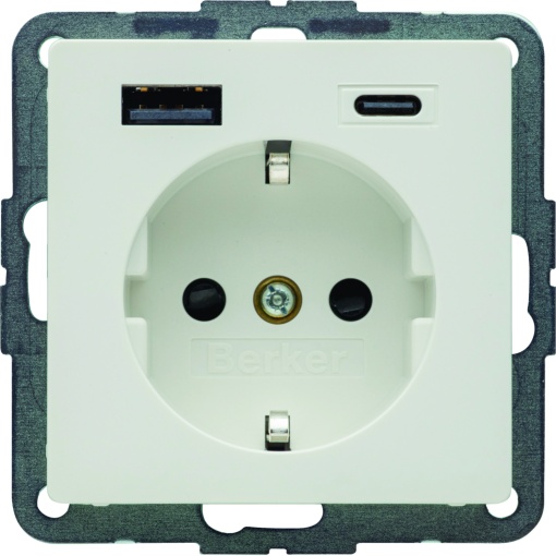 Q.x Schuko c USB AC 20W PD, branco