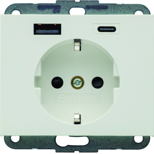 K.x Schuko c USB AC 20W PD, branco