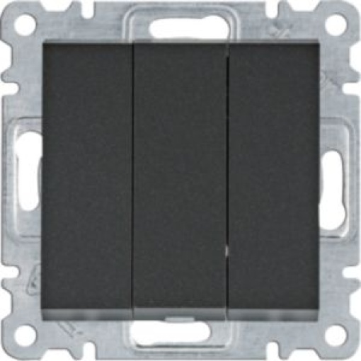 Interruptor triplo  preto