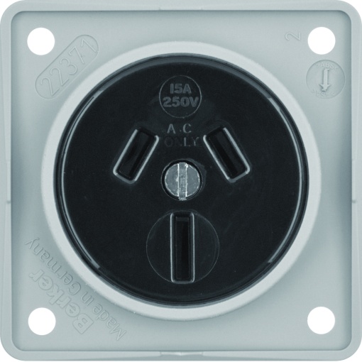 Integro - tomada Australia 15A, cinz mt
