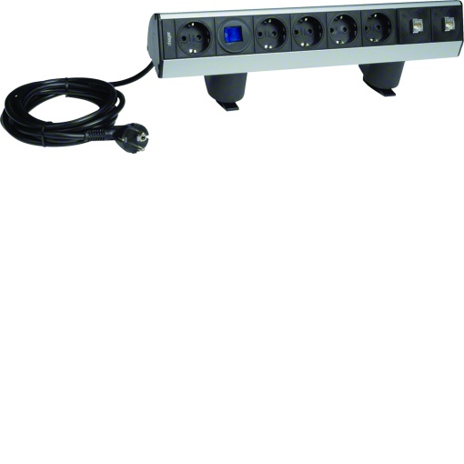 Bloco secretária, 5xSchuko2xRJ45 Cat.6