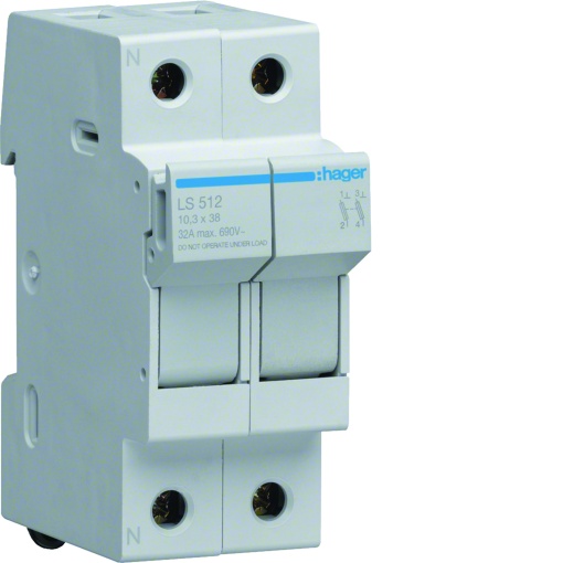Corta-circuitos 1PN 32A 400V L38 2M