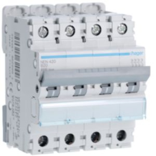 Disjuntor 4P 20A B 610kA 4M