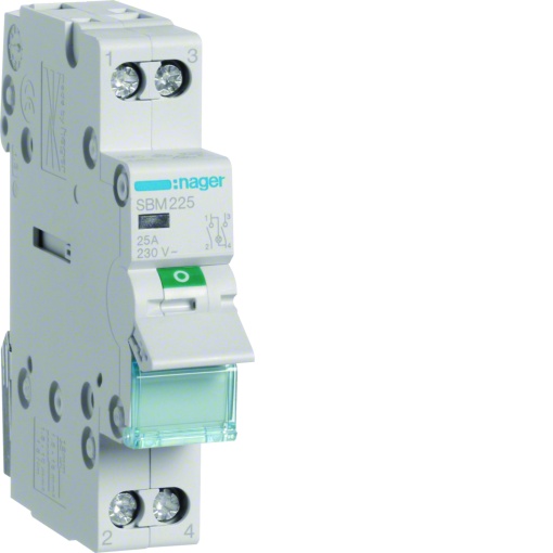 Interruptor Mod. cInd. luminoso 2P 25A