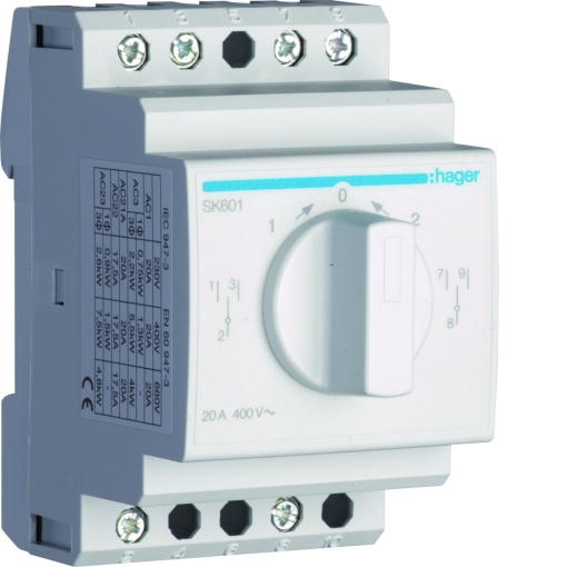 Comutador inversor 2P 20A c retorno