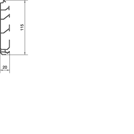 Base rodapé SL 20x115 3 separadores