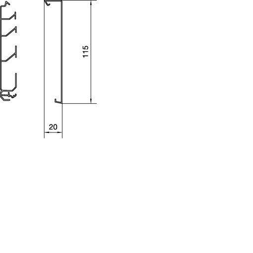 Base rodapé SL 20x115 3 separadores