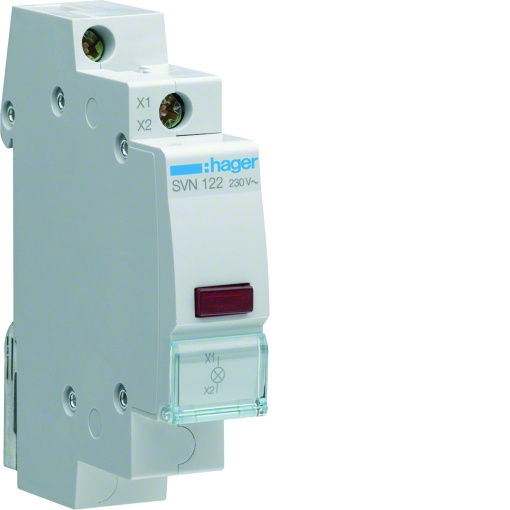 Sinalizador LED encarnado 230V AC