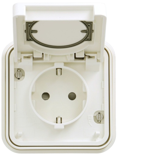 cubyko encastrada - Tomada Schuko, branco