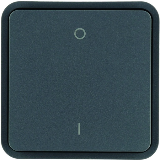 Tecla 1x cubyko KNX, 0 e 1, cinza