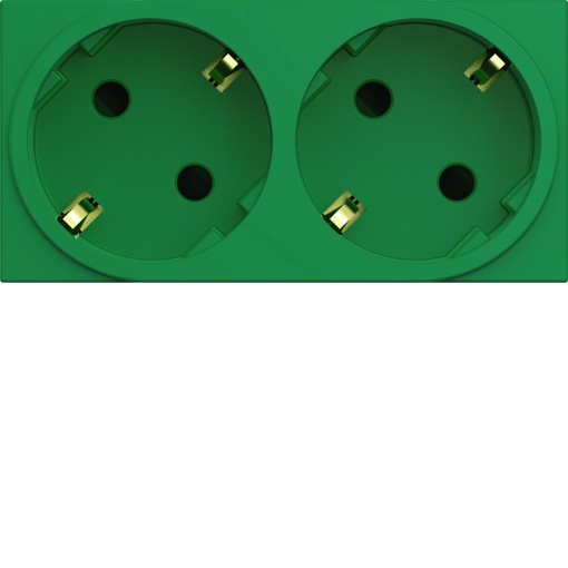 gallery Tom. múltip. Schuko x2, verde