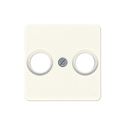 Placa toma TV blanco marfil