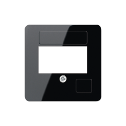 Placa toma altavoz 50x50 negro