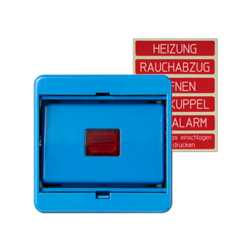 Placa c tapa cristal LS azul