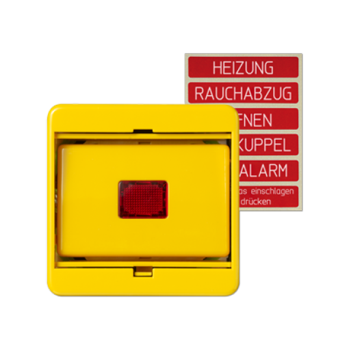 Placa c tapa cristal LS amarillo