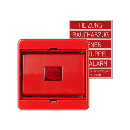 Placa c tapa cristal LS rojo