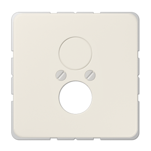 Placa p altavoz 2 tomas CD bl marfil