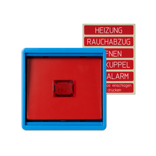 Placa c tapa cristal WG 6 azul