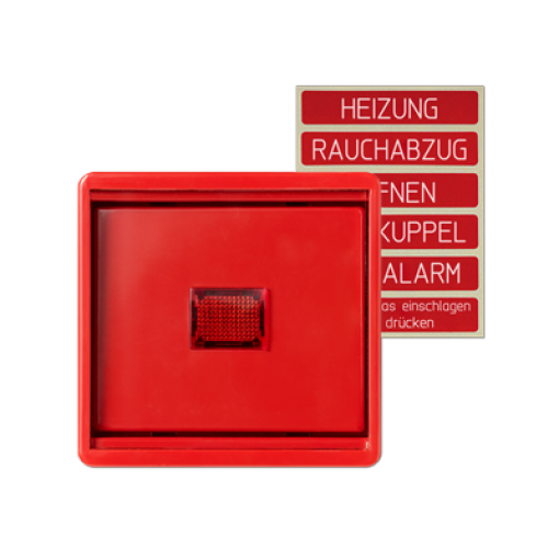 Placa c tapa cristal WG 6 rojo
