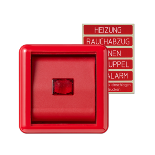 Placa c tapa cristal WG 8 rojo