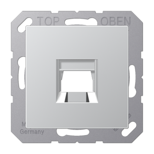 Placa Modular Jack 1 toma A aluminio