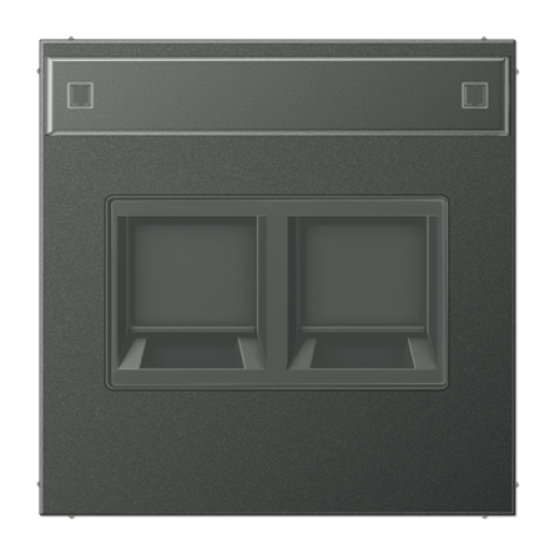 Placa Mod.Jack-Radiall. 2 tomas LS antra
