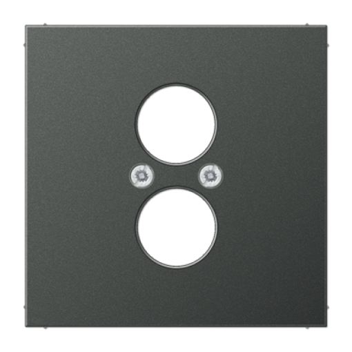Placa altavoz 2 tomas LS antracita