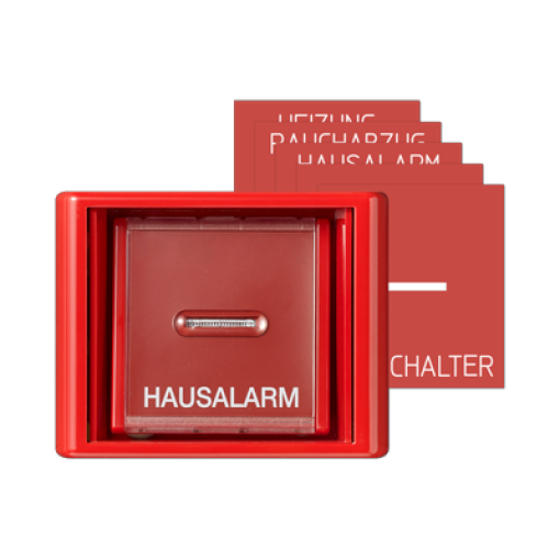 Placa c tapa cristal AS rojo