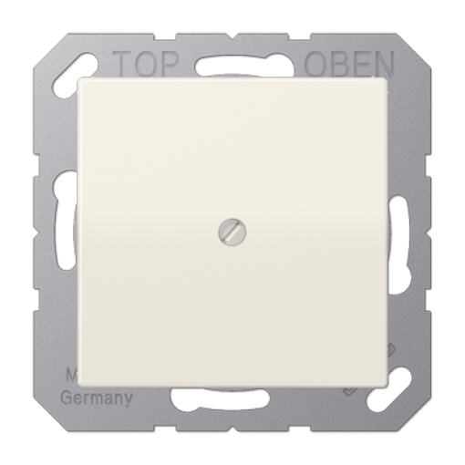 Placa con salida cable AS blanco marfil
