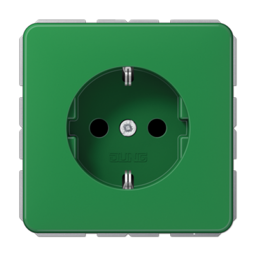 Enchufe SCHUKO prot. contacto CD verde