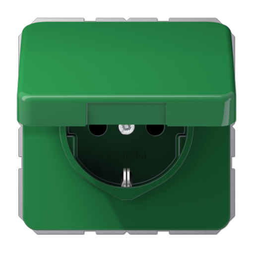 Enchufe t. abatprot. contacto CD verde
