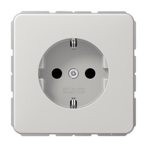 Enchufe SCHUKO prot contacto CD gris cl