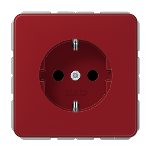 Enchufe SCHUKO prot. contacto CD rojo