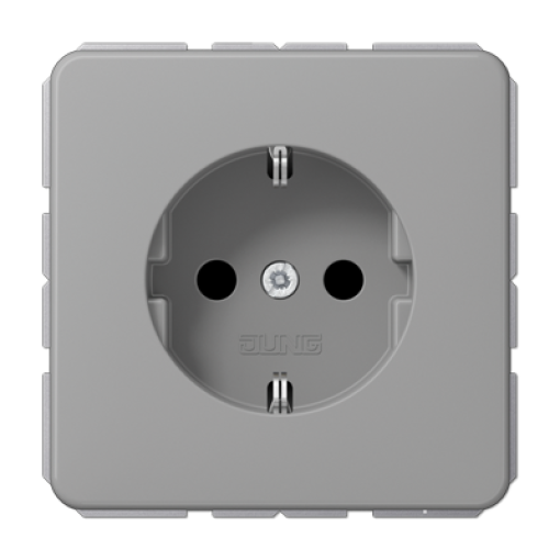 Enchufe SCHUKO prot. contacto CD gris