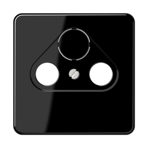 Placa toma SAT TV. CD negro