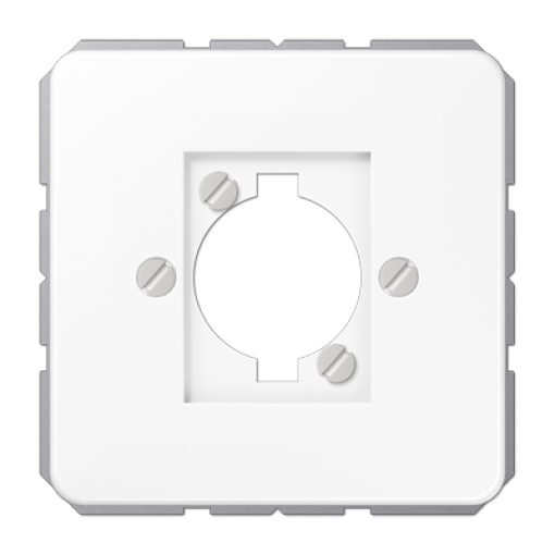 Placa para enchufe XLR. CD blanco alpino