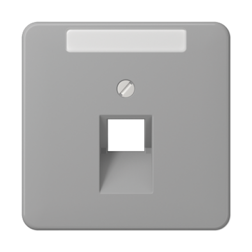 Placa central telef. inscr. CD gris