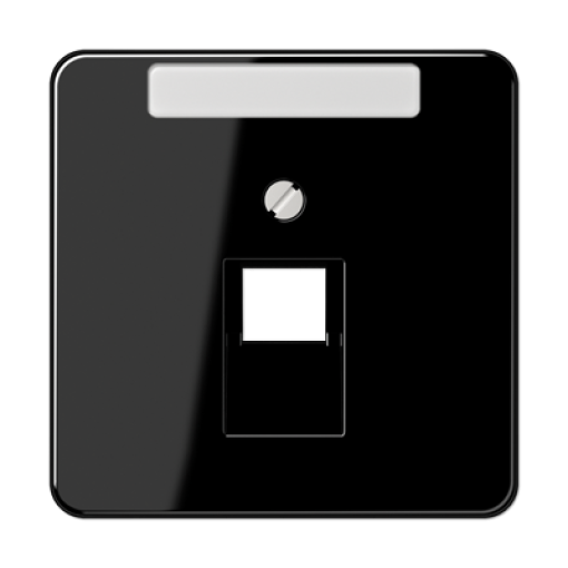 Placa central telef. inscr. CD negro